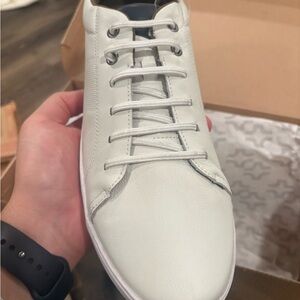 Men's White Leather Sneakers